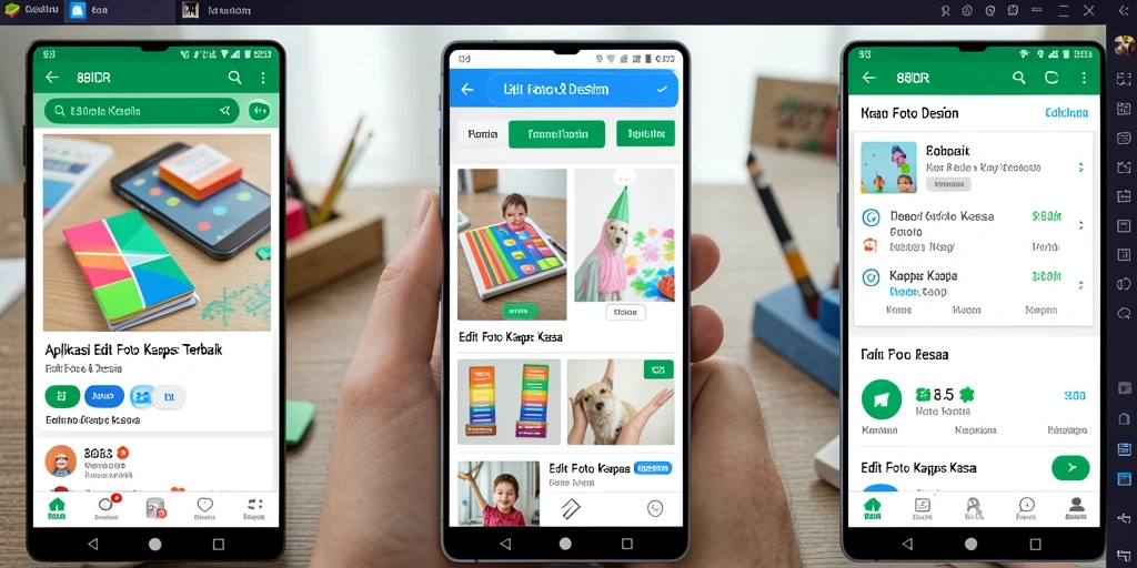 Tampilan antarmuka pengguna aplikasi 88IDR untuk Edit Foto Kertas Kaca.