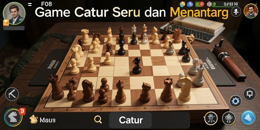 Antarmuka menarik F08 saat bermain Catur.