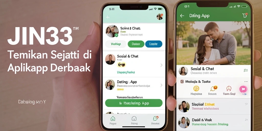 Tampilan antarmuka JIN33 yang modern dan intuitif untuk berkencan.