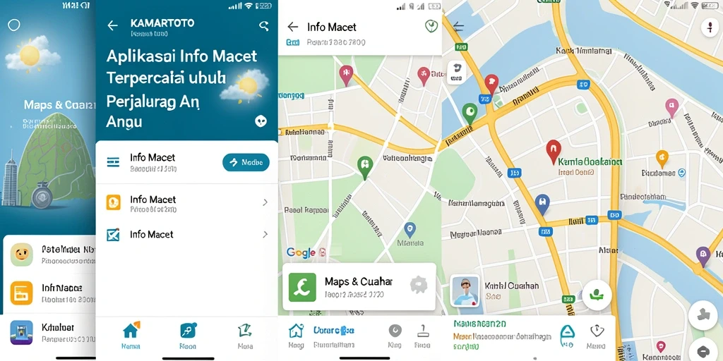 Tampilan antarmuka utama KAMARTOTO yang menampilkan informasi lalu lintas.