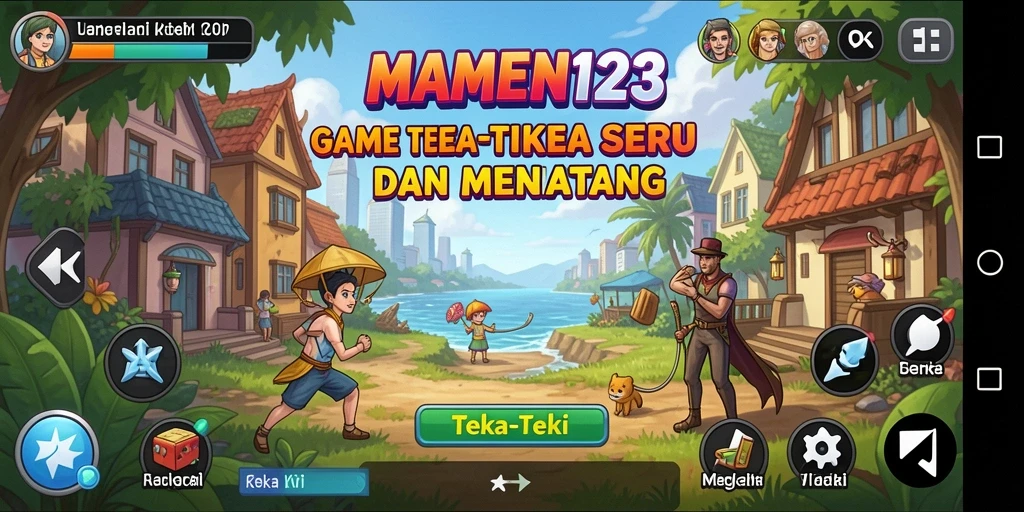 Antarmuka menarik MAMEN123 dengan variasi teka-teki menantang.