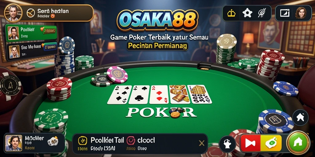 Antarmuka menarik OSAKA88 dengan fitur-fitur game Poker.