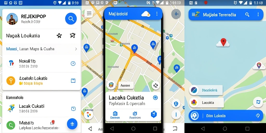 Antarmuka REJEKIPOP menampilkan fungsi Lacak Lokasi yang jelas.