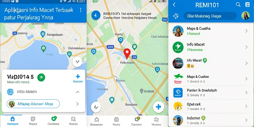 Tampilan antarmuka REMI101 menampilkan peta kondisi lalu lintas secara real-time.
