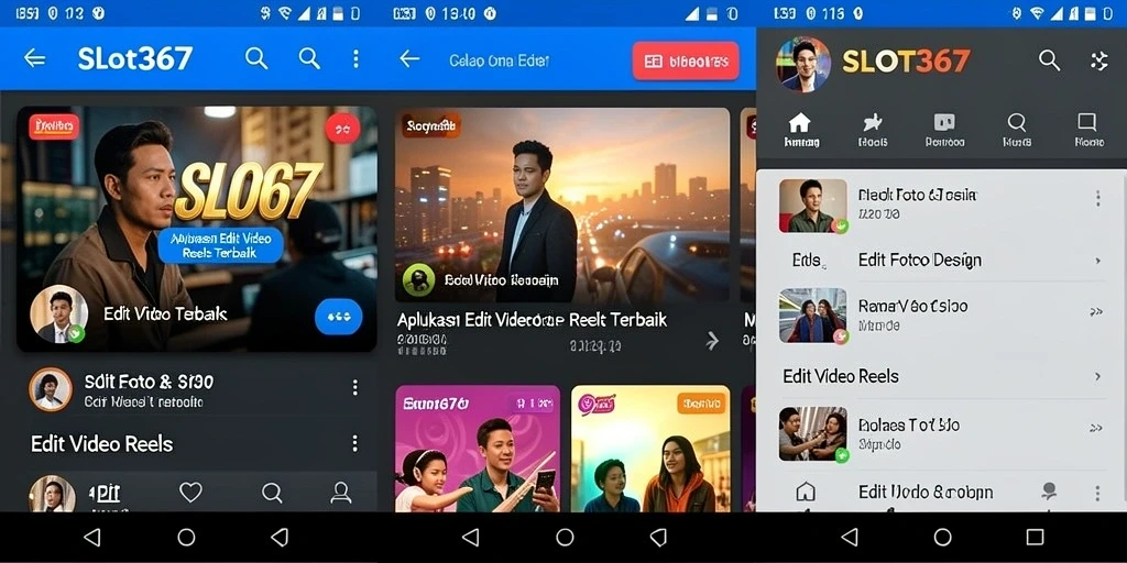 Tampilan antarmuka SLOT367 dengan fitur Edit Video Reels yang menarik.
