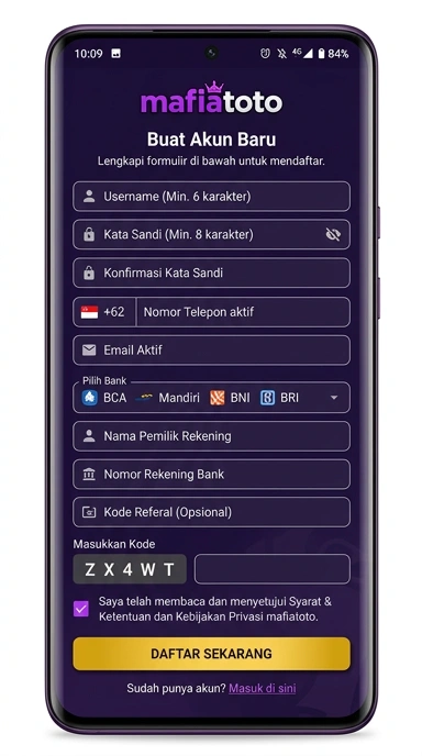 Cara Registrasi Akun Baru mafiatoto dengan Mudah